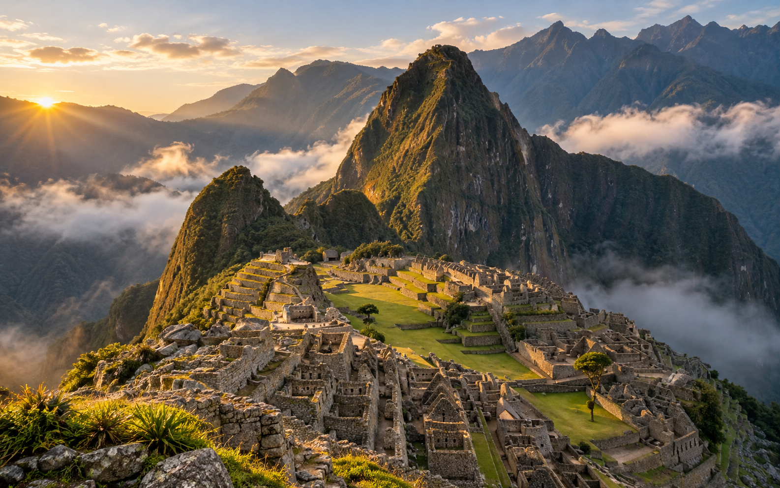 Machu Picchu ao amanhecer